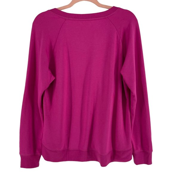 NWOT Muk Luks Women's Size Large Fuchsia Long-Sleeved Top & Plaid Pants … - Picture 4 of 8